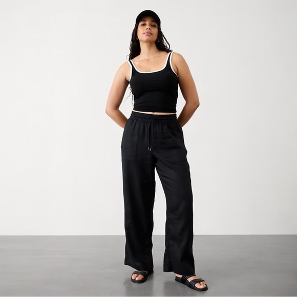 NWT Athleta Retreat Wide Leg Linen Pant - Picture 1 of 7